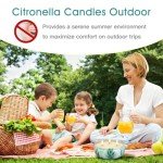 Citronella Candles Outdoor, Large Citronella Candle Outdoor for Patio, 3 Pack 12oz Summer Candle Bulk for Home Garden Yard Camping Party Indoor Outside Decorative, 210 Hours Long Burning, 3 Wick