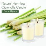 Set of 20 x 2.0 oz Votive Citronella Candles in Glass Cup Decorative Candle Yellow Citronella Tea Lights Indoor Outdoor Patio Scented Candles Bulk…