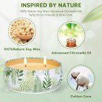 Citronella Candles Outdoor, 4 Pack 8OZ Citronella Candle for Patio, 2 Wick Lemongrass Candle, Natural Soy Wax Scented Candles Long Burning for Indoor Outdoor Camping Garden Summer Vocation