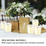 Set of 20 x 2.0 oz Votive Citronella Candles in Glass Cup Decorative Candle Yellow Citronella Tea Lights Indoor Outdoor Patio Scented Candles Bulk…
