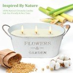 Citronella Candles Outdoor, 30oz Large Citronella Candles for Patio Yard Home, 3-Wick Natural Soy Wax Lemongrass Scented Candle, 150 Hours Long Lasting Burning Candle for Garden Balcony Camping
