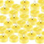 4-Hour 50Pack Citronella Tealight Candles, Outdoor and Indoor Summer Scented Candle,Natural Soy Wax Candle for Home Patio Garden Yard Balcony,BBQ Birthday Emergency