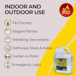 Ner Mitzvah Citronella Scented Lamp Oil, 1 Gallon - Smokeless and Odorless Insect and Mosquito Repellent Paraffin Lamp Oil for Indoor and Outdoor Lanterns, Torches, Oil Candle
