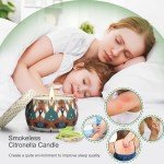 12 Pack Citronella Candles Outdoor, Natural Scented Candles for Patio, 360 Hours Lasting Soy Wax Citronella Candle Set, Summer Portable Candle Bulk for Garden, Patio, Balcony, Camping, Indoor