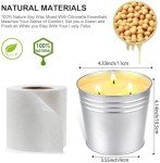 Citronella Candles Outdoor, Large 30oz Pack Citronella Candles for Patio, 3-Wick Summer Outdoor Candle Bulk for Home Patio Garden Yard Balcony Camping Party Indoor Outside Decorative