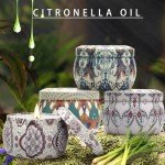 12 Pack Citronella Candles Outdoor, Natural Scented Candles for Patio, 360 Hours Lasting Soy Wax Citronella Candle Set, Summer Portable Candle Bulk for Garden, Patio, Balcony, Camping, Indoor