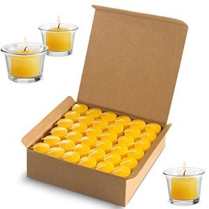 Candle Charisma Citronella Scented Votive Candles - 10 Hour Burn time - Set of 72 for Dinner, Wedding, Halloween and Holiday Decorations