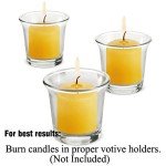 Candle Charisma Citronella Scented Votive Candles - 10 Hour Burn time - Set of 72 for Dinner, Wedding, Halloween and Holiday Decorations