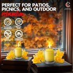 Candle Charisma Citronella Scented Votive Candles - 10 Hour Burn time - Set of 72 for Dinner, Wedding, Halloween and Holiday Decorations