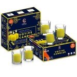 Candle Charisma Citronella Scented Votive Candles - 10 Hour Burn time - Set of 72 for Dinner, Wedding, Halloween and Holiday Decorations