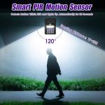 2 Pack of Solar Mosquito Zapper & Outdoor Light - 1000V Electric Bug Trap, Solar-Powered Fly Killer with Motion Sensor, Waterproof & Cordless