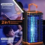 Bug Zapper Indoor Outdoor, Mosquito Trap Cordless & Rechargeable, Mosquito Zapper Solar Powered, 4200V Killer with Reading Lamp Equipped 4000mAh Battery for Home