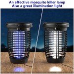 PALONE Solar Bug Zapper 2-in-1 Mosquito Killer Lamp Indoor 4500V Fly Zapper Outdoor Solar Powered with Ground Pole Type-C Rechargeable Insect Fly Trap with UV Light for Home Patio Backyard Camping