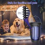 PALONE Solar Bug Zapper 2-in-1 Mosquito Killer Lamp Indoor 4500V Fly Zapper Outdoor Solar Powered with Ground Pole Type-C Rechargeable Insect Fly Trap with UV Light for Home Patio Backyard Camping