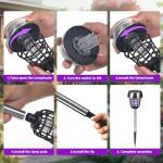 4 Pcs Solar Bug Zapper Outdoor Waterproof Solar Powered Mosquito Zapper Repellent Lamp Cordless Fly Insect Zappers for Garden Yard Patio Backyard Pathway