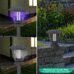 2 Pcs Solar Bug Zappers Outdoor Waterproof LED Solar Mosquito Zappers Outdoor Solar Powered Mosquito Killer Light Lamp