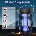 PALONE Solar Bug Zapper 2-in-1 Mosquito Killer Lamp Indoor 4500V Fly Zapper Outdoor Solar Powered with Ground Pole Type-C Rechargeable Insect Fly Trap with UV Light for Home Patio Backyard Camping