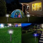 2 Pcs Solar Bug Zappers Outdoor Waterproof LED Solar Mosquito Zappers Outdoor Solar Powered Mosquito Killer Light Lamp