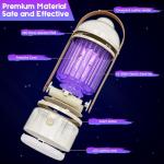 Bug Zappers Indoor UV Mosquito Zappers with Led Light, 3000V Electric Trap Fly Zappers, Upgraded Fruit Fly Killer Mosquito Lamp for Bedroom, Living Room, Balcony(Cream Yellow)