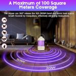 Bug Zappers Indoor UV Mosquito Zappers with Led Light, 3000V Electric Trap Fly Zappers, Upgraded Fruit Fly Killer Mosquito Lamp for Bedroom, Living Room, Balcony(Cream Yellow)