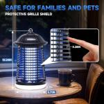 HOOMESUN Bug Zapper Outdoor, Mosquito Zapper with LED Light, 4200V Electric Fly Zapper, Fly Traps, Plug in Mosquito Killer, Flying Insects Zapper Indoor, Perfect for Home Backyard Patio