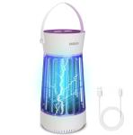 Bug Zapper, Indoor and Outdoor UV LED Mosquito Zapper Trap with Fan, Portable Electric Fly Trap with Easy-Empty Tray