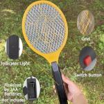 2 Pack Electric Fly Swatter, Handheld Bug Zapper Racket for Outdoor & Indoor, Tennis Mosquito Racket for Insect Battery Powered