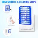 4 Pack Indoor Bug Zapper Plug-in Flying Insect Trap,Electric LED Mosquito Zapper,Bug Light Trap Indoor Mosquito Killer for Living Room Kitchen Home Office Baby Room,Friendly to Human and Pet