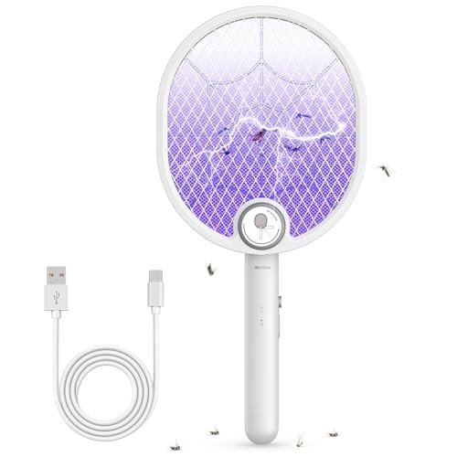 Buzbug foldable electric fly swatter with auto zap mode