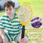 2 Pack Electric Fly Swatter, Handheld Bug Zapper Racket for Outdoor & Indoor, Tennis Mosquito Racket for Insect Battery Powered