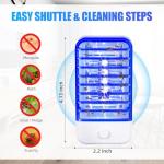 4 Pack Indoor Bug Zapper Plug-in Flying Insect Trap,Electric LED Mosquito Zapper,Bug Light Trap Indoor Mosquito Killer for Living Room Kitchen Home Office Baby Room,Friendly to Human and Pet