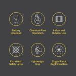 Electric Fly Swatter [Set of 2] Handheld Bug Zapper Racket for Indoor/Outdoor - Powerfull 1500 Volt Instant Flies/Bug & Mosquito - Portable Fly Zapper Battery Operated (AA Batteries not Included)