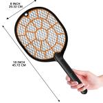 Bug Zapper Racket – Electric Fly Swatter for Gnats, Mosquitoes, & More – Harmless-to-Humans Outdoor Bug Zapper Battery Operated – Handheld Electric Fly Swatter –Indoor Racket