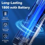 Nymrix Electric Fly Swatter Racket, 2 in 1 Mosquito Bug Zapper 4100V Handheld Mosquito Killer with 1800 mAh Rechargeable Battery, Purple Light and 3-Layer Safety Mesh for Indoor Outdoor Blue