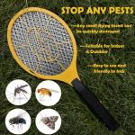 2 Pack Electric Fly Swatter, Handheld Bug Zapper Racket for Outdoor & Indoor, Tennis Mosquito Racket for Insect Battery Powered