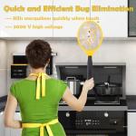 2 Pack Electric Fly Swatter, Handheld Bug Zapper Racket for Outdoor & Indoor, Tennis Mosquito Racket for Insect Battery Powered