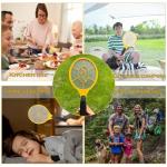 2 Pack Electric Fly Swatter, Handheld Bug Zapper Racket for Outdoor & Indoor, Tennis Mosquito Racket for Insect Battery Powered