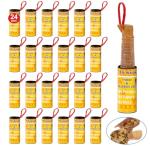 Glovv 24 Pack Sticky Fly Trap Indoor, Flies Strips Indoor Outdoor Hanging Paper Rolls for Home, Bug & Fruit Gnat Ribbons Tape Killer Catcher for Kitchen, Flying Insect Trap for Winged Insect, Mosquito