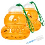 2 Pack Reusable Wasp Traps Outdoor Hanging Yellow Jacket Trap Carpenter Bee Traps for Outside Hornet Trap Wasp Catcher for Outdoors, Wasps Killer