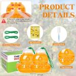 2 Pack Reusable Wasp Traps Outdoor Hanging Yellow Jacket Trap Carpenter Bee Traps for Outside Hornet Trap Wasp Catcher for Outdoors, Wasps Killer