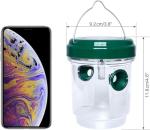 2 Pack Reusable Solar Carpenter Bee Traps for Outside Wasp Traps Outdoor Hanging, Hornet Trap Yellow Jacket Trap Wasp Catcher Outside for Garden