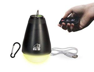 Ryno Tuff Waterproof Rechargeable Outdoor LED Camping Lanterns with Remote Control & Mosquito Bug Repellent Yellow Light Options - Portable Bright 150 Lumens Backpacking & Hiking Tent Camping Lamp