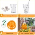 2 Pack Reusable Wasp Traps Outdoor Hanging Yellow Jacket Trap Carpenter Bee Traps for Outside Hornet Trap Wasp Catcher for Outdoors, Wasps Killer