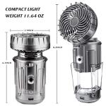 SupBri 2Pack Solar Camping Lantern with Fan, 3-Way Power Source,Rechargeable Lanterns for Power Outages, Camping Lights for Tent Hurricane Emergency Camping Gear Must Haves