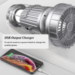 SupBri 2Pack Solar Camping Lantern with Fan, 3-Way Power Source,Rechargeable Lanterns for Power Outages, Camping Lights for Tent Hurricane Emergency Camping Gear Must Haves