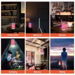 2 Pack Solar Bug Zapper Outdoor Waterproof Mosquito Zappers for Patio, 3 in 1 Cordless Rechargeable Mosquitoes Repellent Outdoor Patio Flashlight, Mosquito Killer Indoor - Orange