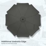 MASTERCANOPY Valance Patio Umbrella for Outdoor Table Market -8 Ribs (9ft, Dark Gray)