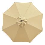Sunnyglade 9ft Patio Umbrella Replacement Canopy Market Umbrella Top Canopy with 8 Ribs (Tan)