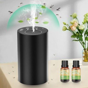 X-PEST Outdoor Mosquito Repellent Diffuser Portable Insect Repellent Effective Mosquito Protection Essential Oil for Patio Rechargeable USB Waterless Diffuser 40ft Protection 2 Refills