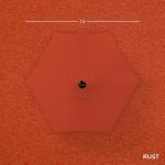 Best Choice Products 7.5ft Outdoor Solar Market Table Patio Umbrella for Deck, Pool w/Tilt, Crank, LED Lights - Rust